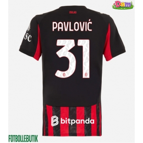 AC Milan Strahinja Pavlovic #31 Hemmatröja Kvinnor 2025-26 Kortärmad